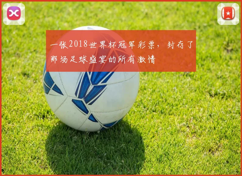 一张2018世界杯冠军彩票,封存了那场足球盛宴的所有激情